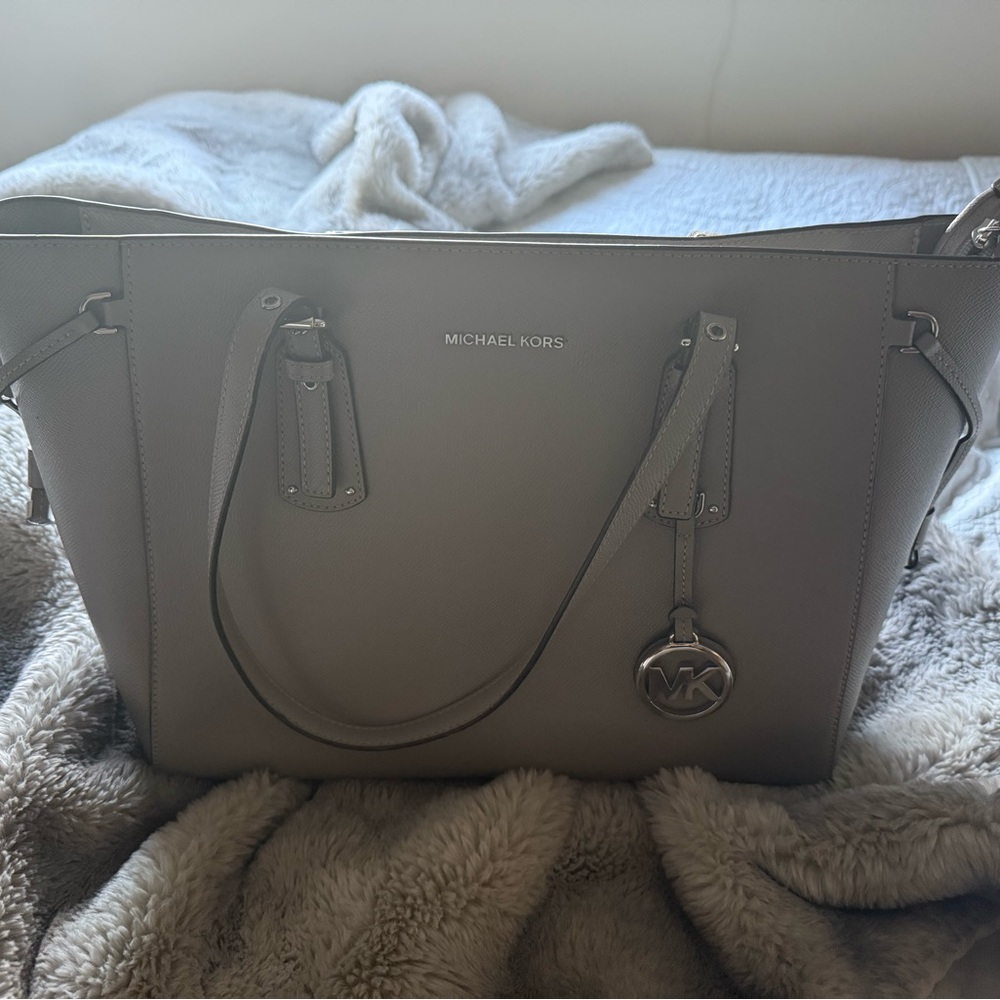 Michael Kors Gray Saffiano Leather Tote